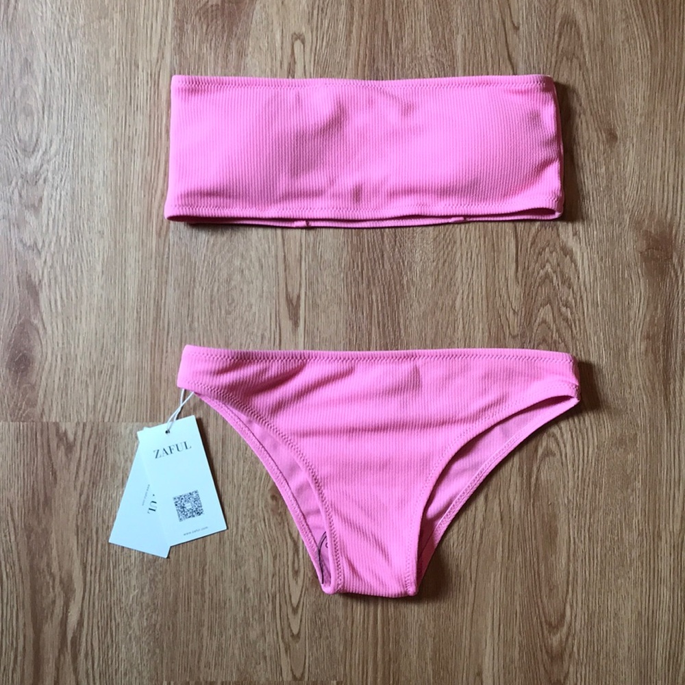 pink bathing suit